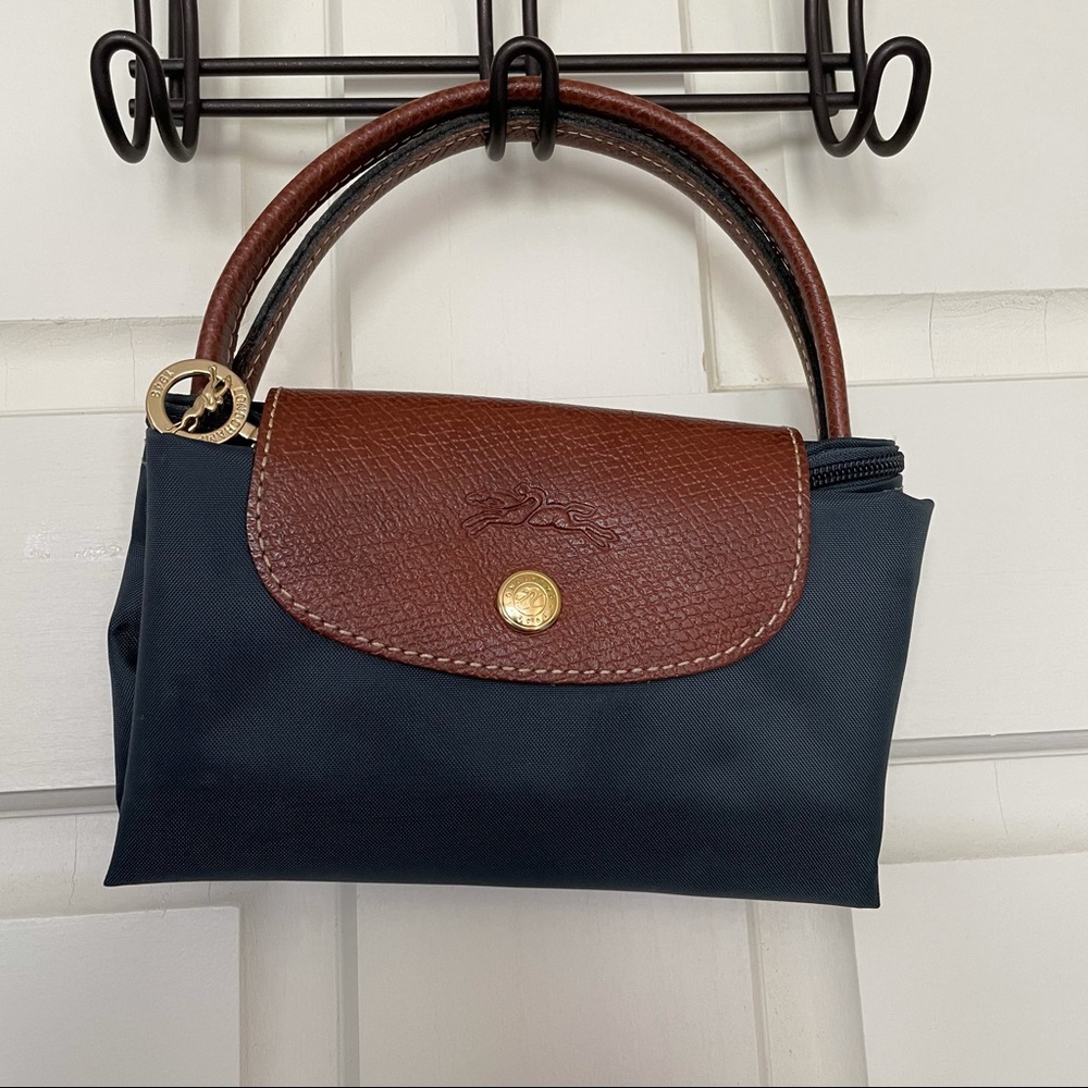 Longchamp Le Pliage Top Handle Bag Navy